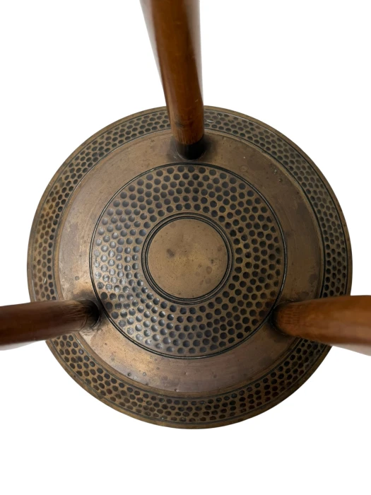 Vienna Secession Pedestal in Walnut and Patinated Brass, 1900s